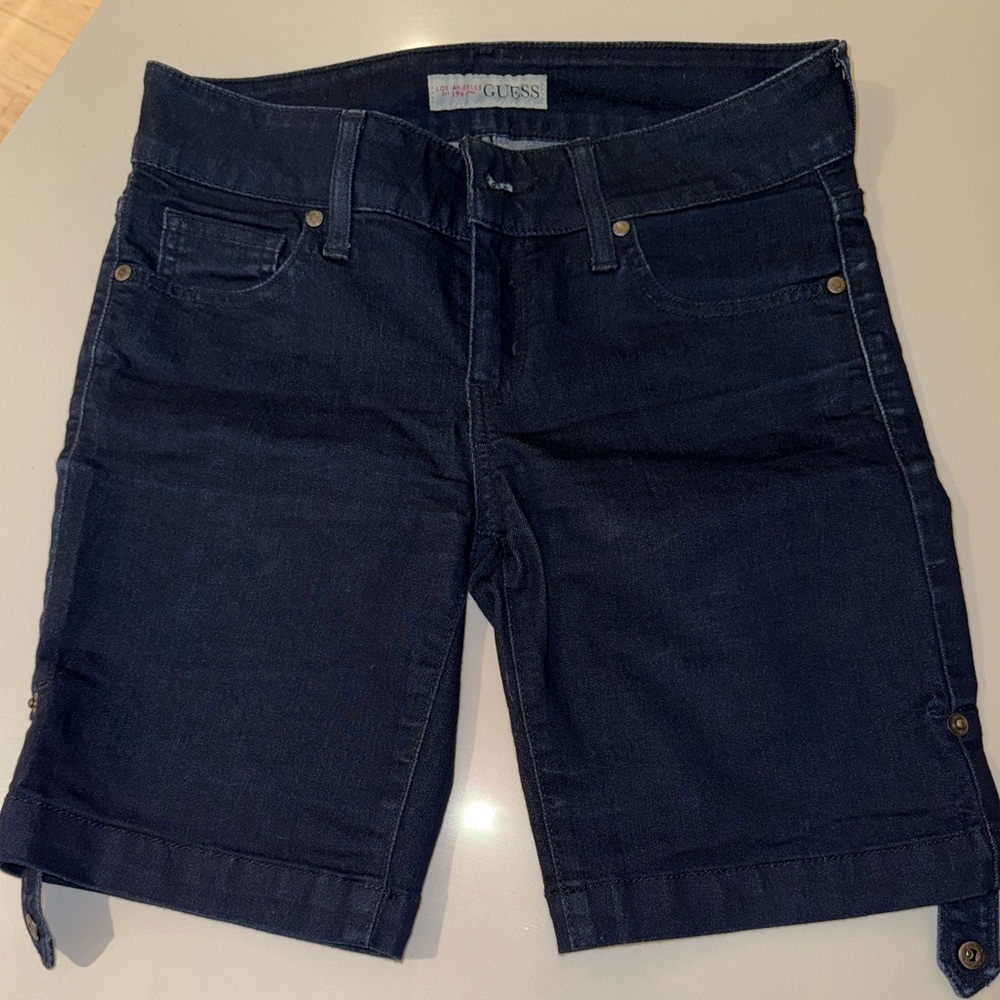 GUESS Dark Wash Denim Shorts